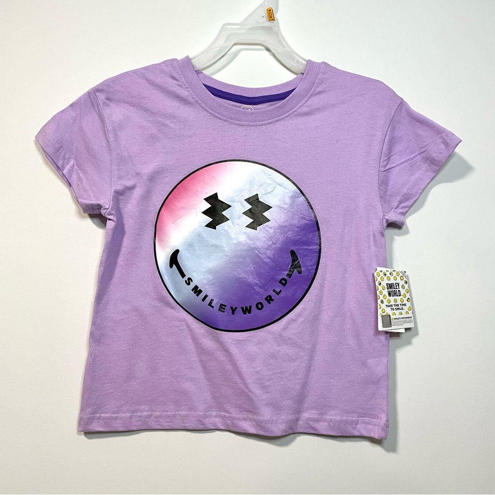 🟠5/$25 NEW Smiley World Just Going With The Flow Short Sleeve T-Shirt (size M)